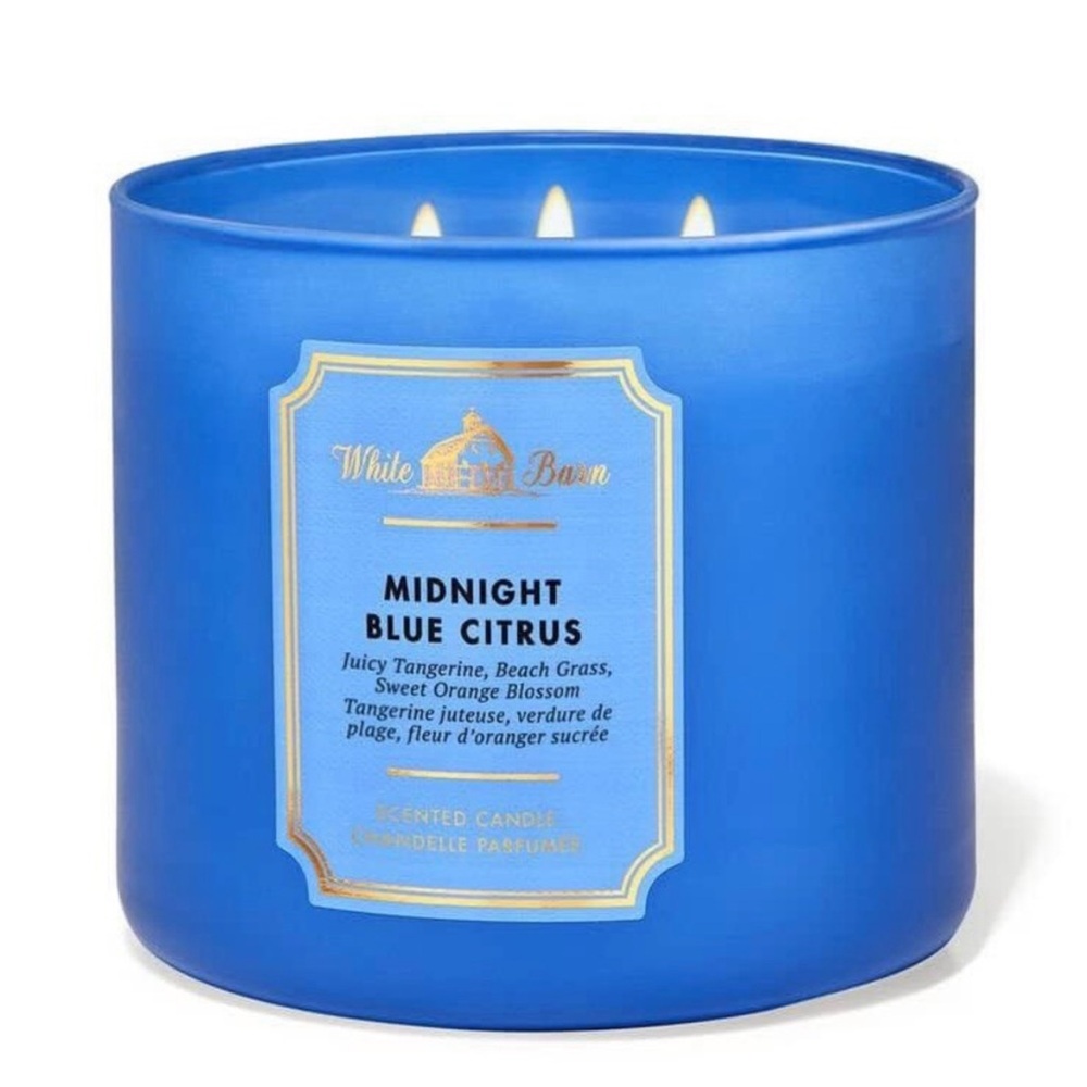 New Bath & Body Works 3-Wick Candle in Midnight Blue Citrus